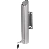 Bolero Cg044 Cylindre Cendrier à fixation murale, Argent