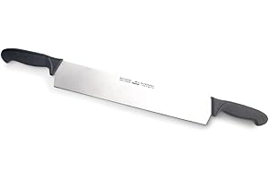 LACOR - 39101 - Cuchillo queso, Cuchillos para queso, Cuchillo profesional cortar queso, Cuchillo cortaquesos profesional, Hoja recta, Acero inoxidable, Empuñadura ergonómica, 40 cm