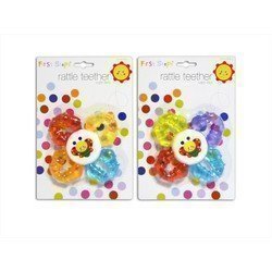 Baby Soft Water Filled Flower Shape Rattle Teether