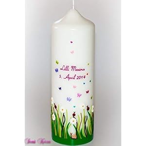 TAUFKERZE FRÜHLINGSWIESE