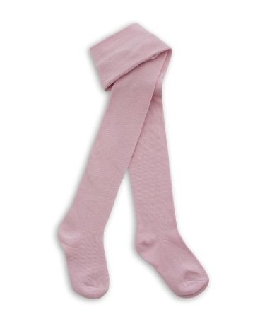 Baby Tights Plain Knitted Cotton Rich 0-6 Pink