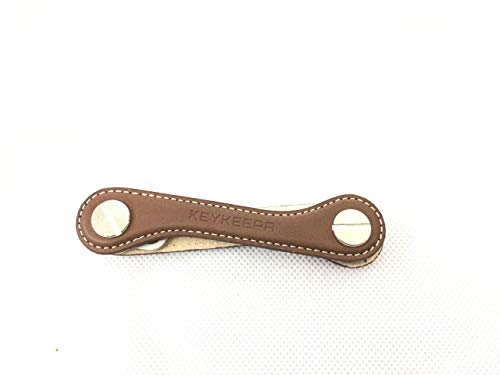 KEYKEEPA Mocca Cuero Clave del Organizador hasta 12 Teclas Incluye abridor de Botellas + Ojal