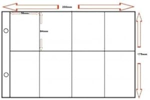 WESTGATE SUPPLIES 50 Additional Pages for Glen Binders - 8 Pocket - 54mm x 85mm