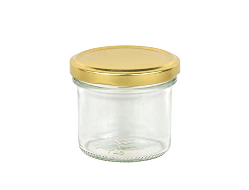 20er Set Sturzgläser 125 ml mit goldenem Deckel To 66 inkl. Diamant Gelierzauber Rezeptheft Marmeladengläser Einmachgläser Einweckgläser - 2