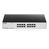 16 puertos con velocidad Gigabit (10/100/1000 Mbps) y full dúplex