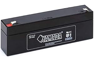 GENERICO YAMADA - Batteria ricaricabile con chiusura ermetica per sirena allarme ELY 2-12 12V 2Ah - utile per apparecchiature elettroniche