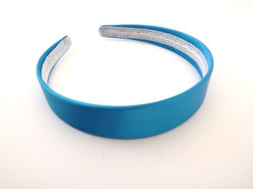 Price comparison product image Wide Satin Headband Hair band Alice Band (Blue)
