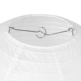 Pajoma Papier Lampe Laterne Lampion Weiss 10 Stück für Party Hochzeit Dekoration (25 x 25 cm) - 2
