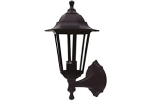 GSC EVOLUTION Farol de jardín brazo reversible Serie Bagan E27 IP44 Negro