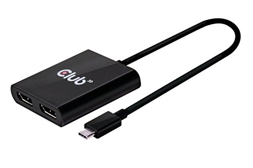 Club 3D CSV-1545 Sense Vision „MST“ Hub USB Type C auf Display Port 1.2 Dual Monitor schwarz - 2