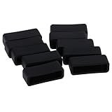 Fenteer 10x Gummi Armbanduhr Uhrenarmband Band Halter Schleife Halteklammer Gummi-Keeper Uhrarmbänder Verschluss - Schwarz, 0,94 x 0,24 inch