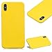 Produktbild CESTOR Handyhülle für iPhone XS Max,Volltonfarbe Weich Flexibel Gel TPU Silikon Hülle Anti-Kratzer Ultra Dünn Telefon-Kasten Tasche Schutz für iPhone XS Max,Gelb