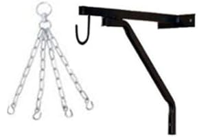 WOLF IMPEX Punch Bag Wall Bracket & Hanging Chain Powder Coated
