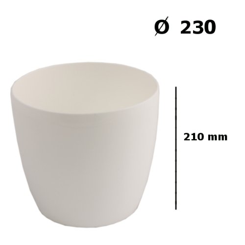 Terra 1401391100 Coubi Kunststoff Übertopf 23 cm, weiß - 2