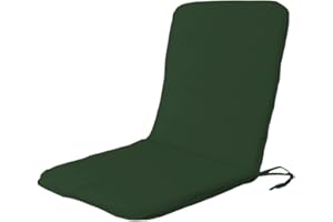 PARAMAISON Cuscino Coprisedia Giardino con Schienale Relax 90, Universale, con Laccetti ed Elastico, Imbottito 3cm, 45x90 cm