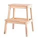 Produktbild Ibuprofen Stuhlhocker Schuhbank/Tritthocker Kinderhocker Rutschfester Leiterhocker aus Holz Tritthocker aus Holz/Rutschfester Trittleiter, Holzfarbe