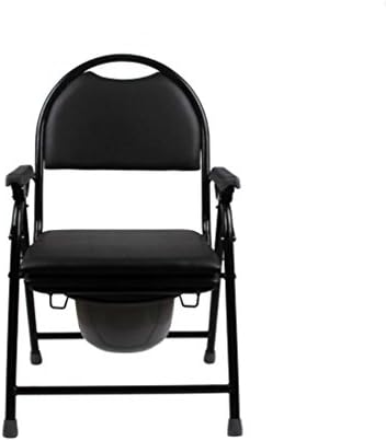 Meylee Persons with disabilities moving stainless steel folding the toilet chairs black