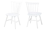 weiß lackiert AC Design Furniture Stuhl Susanne, B: 48,5 x T:48 x H: 86 cm, Rubberwood, Weiss