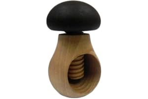 Wooden World Casse-noix en bois de hêtre naturel en forme de champignon - Très solide - Cadeau de Noël idéal - Marron foncé
