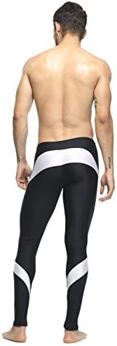 TAUWELL Mens Sports Compression Tights Leggings (6142 Black/White, M(31-33"))