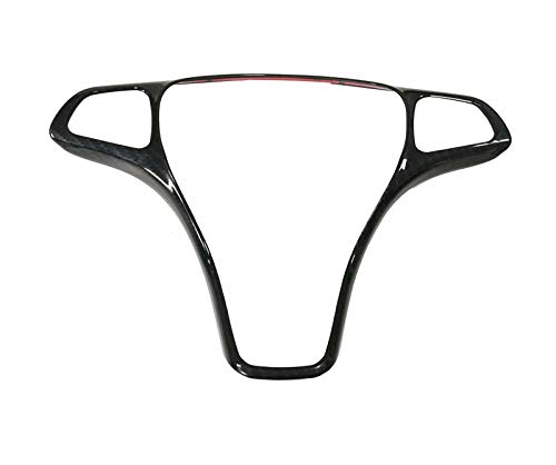 Steering Wheel Button Trim Sticker Frame Accessories Chrome ABS Fit for W205 W213 Vito W447 GLA GLC (Carbon Fibre Steering Wheel Frame Trim)