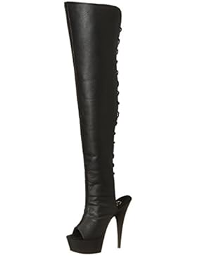 Pleaser Damen Delight-3019 Kurzschaft Stiefel
