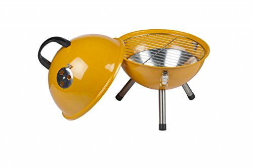 SHS Mini BBQ Kugelgrill ORANGE / Barbecue / Smoker / Grill / Mini Grill / Picknickgrill / für Unterwegs / Klappbar / BBQ
