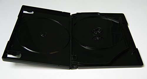 Kronenberg24 Profi DVD Hüllen 4fach 15mm schwarz – 10 Stück - 4