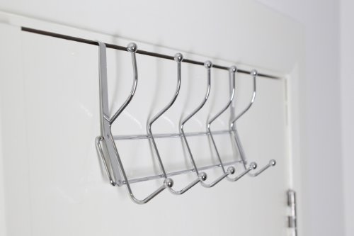 Premier Housewares Türhaken, 16 x 41 x 11 cm, Chrom, 10 Haken - 4