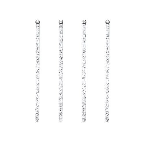 Longdrink Sticks "Glitter - Diamant" (transparent mit Glitter / 16,5 cm - 100 Stück)