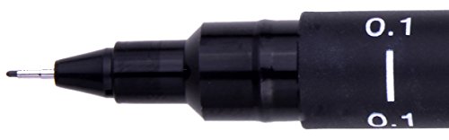 Uni Pin Fineliner-Zeichenstifte verschiedene Schreibspitzengrößen 5 Stück schwarze Tinte - 7