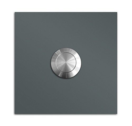 Preisvergleich Produktbild frabox Edelstahl Klingelplatte Stoke RAL, RAL 7012 Basaltgrau