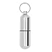 Produktbild Grenhaven 8 cm große Geldscheinkapsel CashStash Silber Geldkapsel Pillendose Pillenbox Pillen Box Schlüsselanhänger Aufbewahrungsbox Geldschein Wasserdichte Tablettendose Kapsel Pillen Dose Alu Aluminium