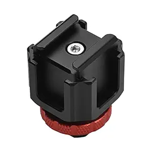 Ankeer Cold Shoe Adapter Bracket Lightweight Aluminum Alloy with Cold Shoe Mounts Extension for DSLR ILDC Camera Video Light Microphone Monitor Video Microfilm