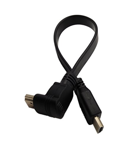 cerrxian 1 FT flach slim High Speed HDMI Verlängerung Kabel A Stecker auf 90 Grad bis Winkel A Stecker Kordel - 2