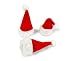 Produktbild * 3er-Set kleine Weihnachtsmann-Mützen | Nikolaus-Mützen | Höhe: ca. 10 cm
