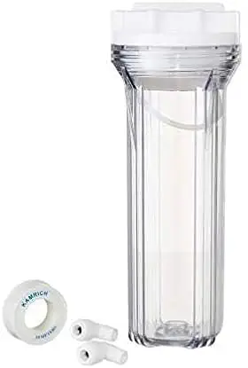 AMPEREUS 10 Inch Transparent Pre Filter Housing With 1/4