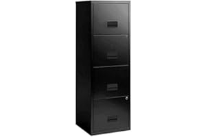 Pierre Henry A4 4 Drawer Maxi Filing Cabinet Black