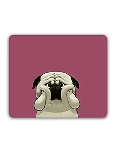 MADANYU Cute Mouse Pad for Laptop - Gaming Pad - Printed Top with Non-Slip Rubber Base - HD Print - Cute Pug for Dog Lovers