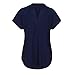 Price comparison product image LIKELYY Women Ladies Summer Chiffon Short Sleeve Casual Shirt Tops Blouse T-Shirt (XL, Navy)