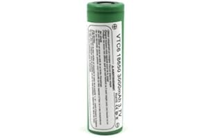 GENÉRICO Batería de Litio INR 18650 VTC6 3000mAh - 30A - 3.7v | Pila Recargable Parte Superior Plana - Positivo Plano | - Linternas, mandos, videoportero + Funda o Caja Protectora plástica (1 Celda Flat Top)