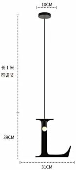 XHOPOS HOME Pendant Light Shade Industrial Hanging Ceiling Lamp Chandelier Letters LED L Living Room Restaurant Bedroom Lighting
