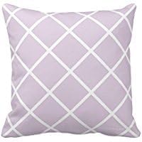 Classic Trellis in Lilac/white Customized Square Custom Throw Pillow Case Cushion Cover Pillo Baby Pillow Cover Twin sides 18x18