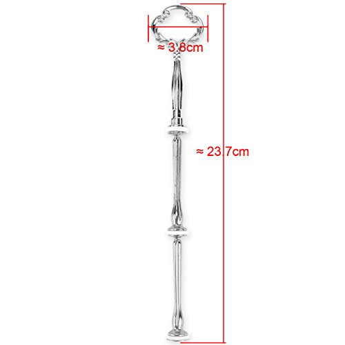 5 x silberfarbe Blume Motive mini Metallstangen Mittellochausstech für 2 bis 3 Etage Etagere Etagenplatte Hochzeitstorte Tortenständer 21cm - 7