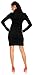 Zeta Ville Women's Maternity Stretch Warm Knit Bodycon Dress Polo Neck - 888c (Black, 8/12)