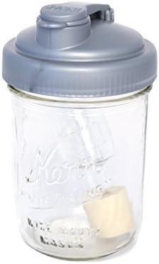 FARMcurious - Mason Jar Fermenting Kit - Mold Free - 1 Kit + 16 oz Kerr Mason Jar - Grey by FARMcurious