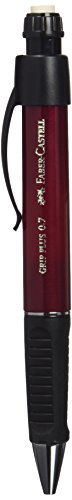Faber-Castell 130997 - Druckbleistift GRIP PLUS inklusive 12 Minen, Härtegrad: B, Minenstärke: 0,7 mm, Schaftfarbe: grün -, rot -, blau - oder schwarz metallic - keine Farbauswahl möglich