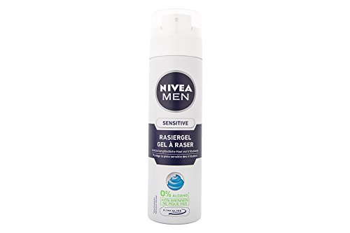 NIVEA Men, 2er Pack Rasiergel für Männer, 2 x 200 ml Spender, Sensitive, 0% Alkohol - 4