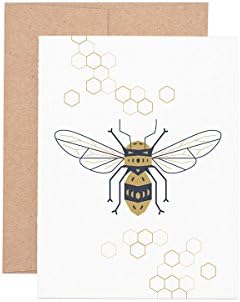 Ruff House Art LGC025B Honey Bee Letterpress Greeting Card Boxed Set