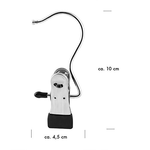 VENKON – Set 20 Clips Universal Antirutsch Klammern aus Metall mit Haken für Aufbewahrung & Befestigung - 5